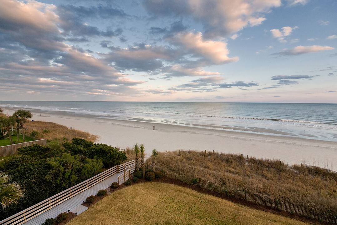 beach views from resort of the Atlantic Ocean from Myrtle Beach