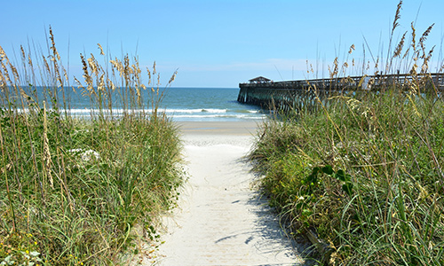 sand walkway to the beach