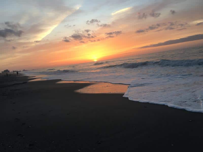 Sunset over the ocean