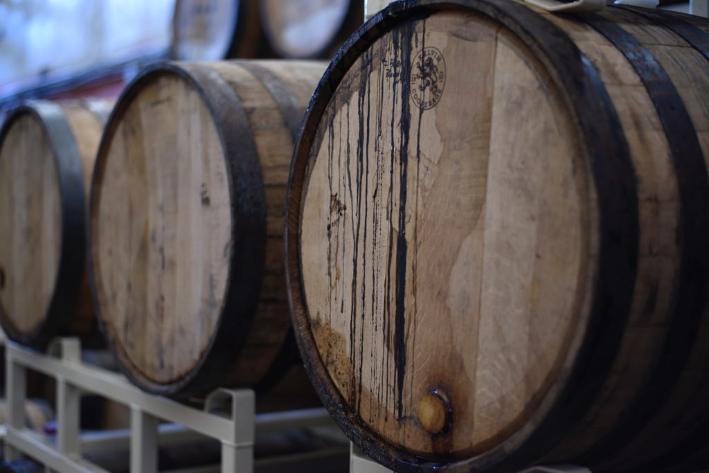 wine barrel at a winery