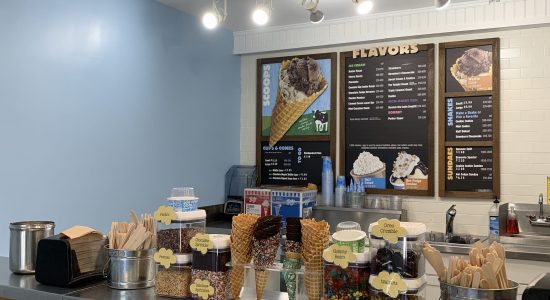 The inside of ben and jerrys ice cream shoppe