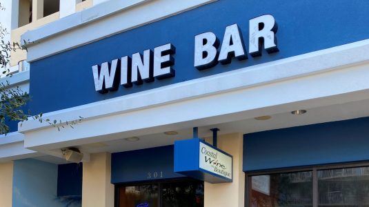 Wine Bar Outside signage of wine bar