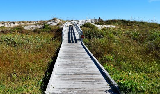 Boardwalk leading to the beach