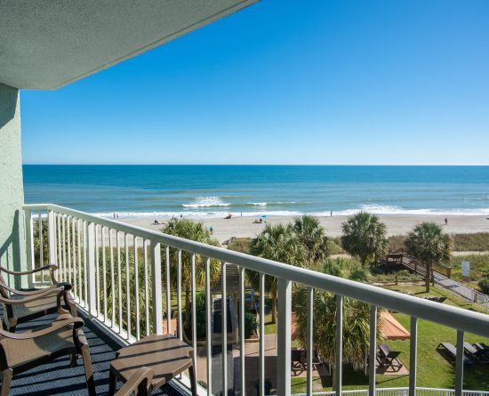 Picture of the balcony overlooking the ocean